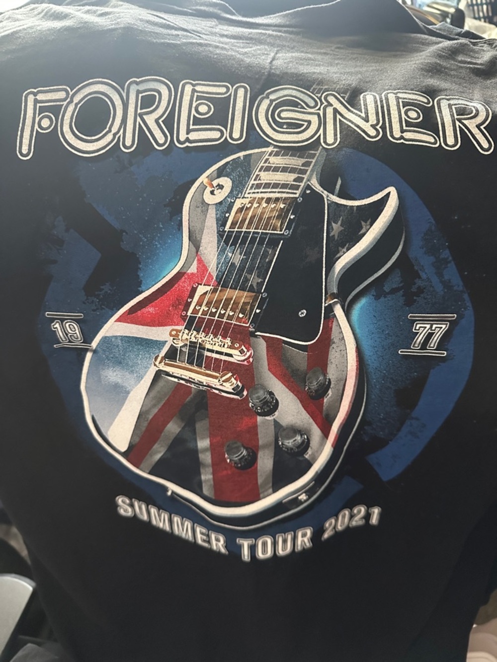 Foreigner Summer Tour 2021 Graphic Short Sleeve Tee - Black